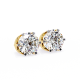 2.60 Carat Diamond Earrings Studs With Flat Back Setting