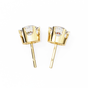 2.60 Carat Diamond Earrings Studs With Flat Back Setting