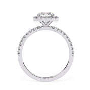 2.17 Carat Halo Emerald Lab Diamond Engagement Ring Lab Diamond Engagement Rings
