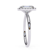 2.18 Ct Wt Radiant Cut Halo Lab Grown Diamond Ring Lab Diamond Engagement Rings