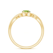 2 Carat Round Peridot Prong Set Gemstone Engagement Ring