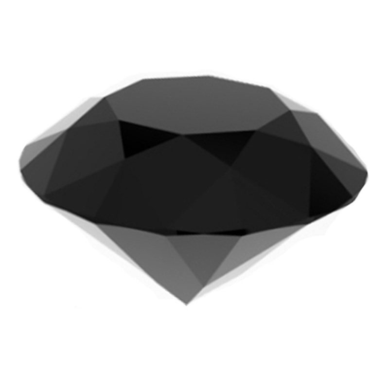 5.50 Carat Round Shaped Natural Black Diamond