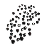 1 Carat Round Cut Calibrated Black Diamond Lot