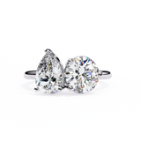 3.71 Ct Lab Grown Toi Et Moi Ring