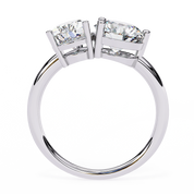 3.71 Ct Lab Grown Diamond Ring Toi Et Moi Double Stone Rings