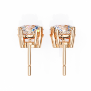 3.90 Ct Lab White Diamond Drop Earrings Rose Gold