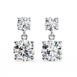 3.90 Ct Lab White Diamond Drop Earrings Rose Gold