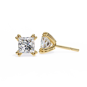 3 Carat Princess Shape Lab Diamond Stud Earrings