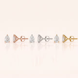 0.50 CT to 5 CT Pear Diamond Stud Earrings in Multiple Settings