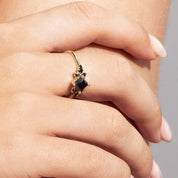 2 Ct Princess Cut Prong Set Black Diamond Engagement Ring Black Diamond Engagement Ring