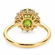 4.70 Carat Green Oval Diamond Halo Ring