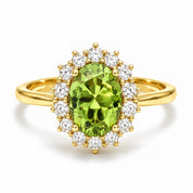 4.70 Carat Green Oval Diamond Halo Ring
