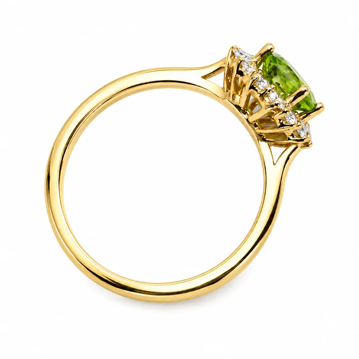 4.70 Carat Green Oval Diamond Halo Ring