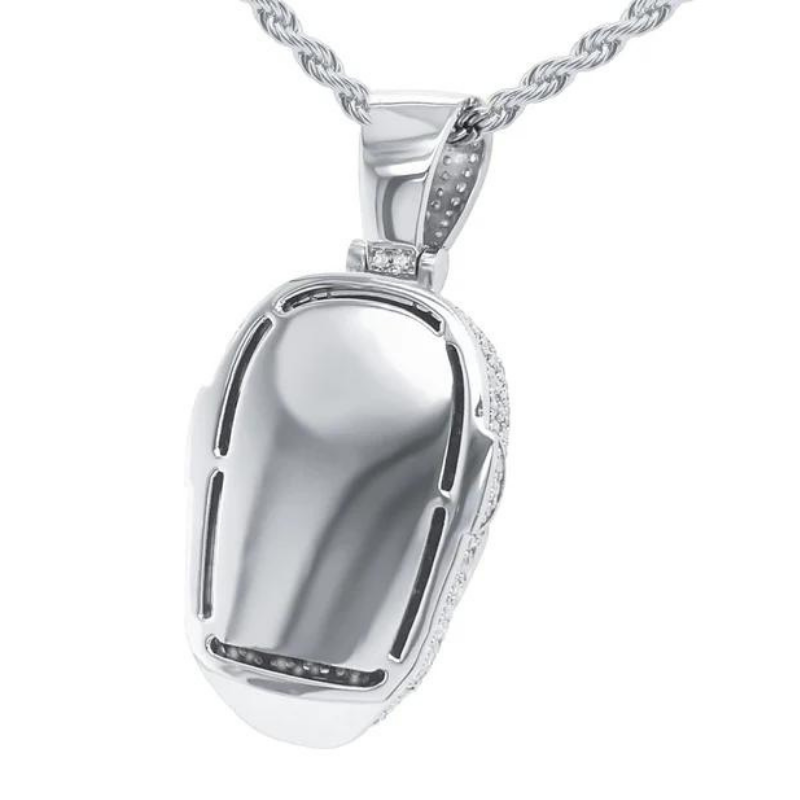 2.50 Carat Round Shaped Iron Man Helmet Lab Diamond Pendant