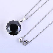 5 Ct Round Cut Diamond Solitaire Prong Set Black Diamond Pendant Necklace