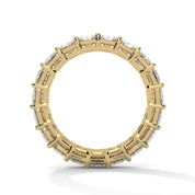 6.38 Ct Emerald Lab Diamond Eternity Band Yellow Gold