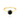 Front view of a yellow gold solitaire ring featuring a round black diamond in a six-prong setting, and elegant design.