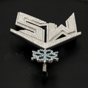 7 Ct Round Cut Pave Set MS Hip-Hop Lab Diamond Pendant