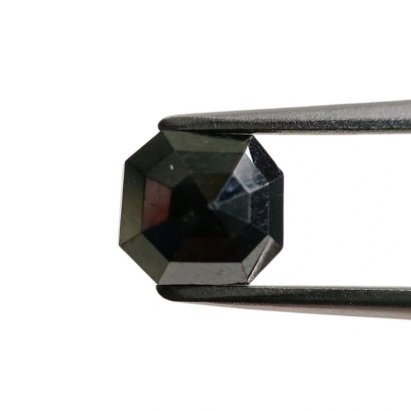 0.5 to 3 Carat Asscher Cut Diamond Real Black Diamond