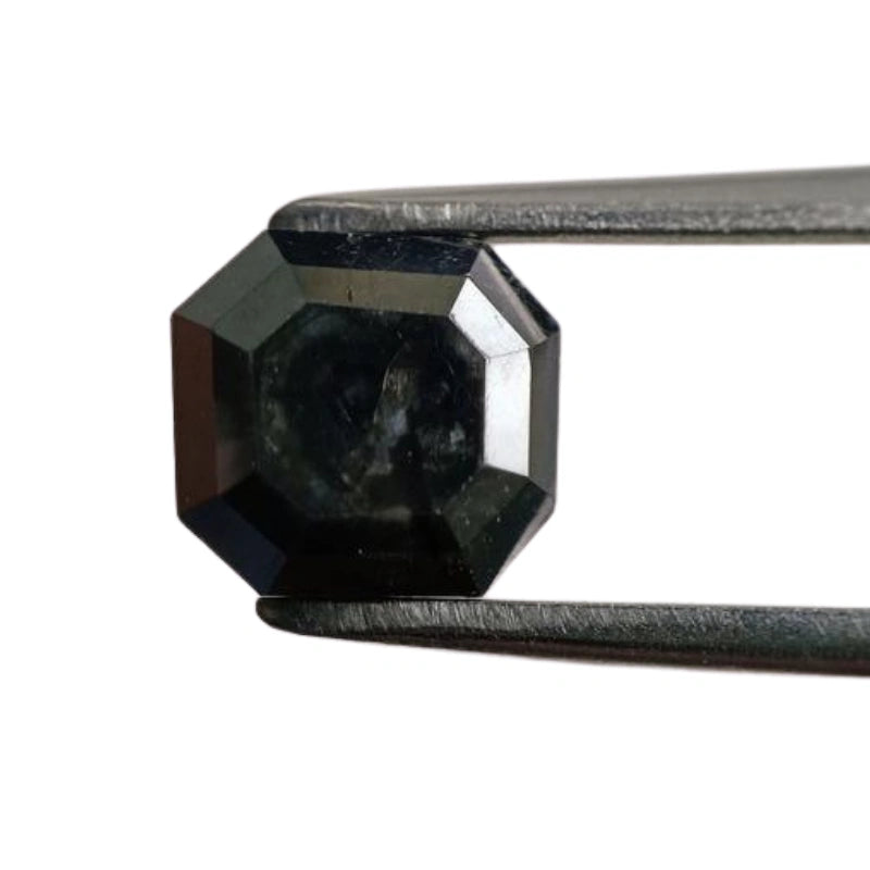 4.00 Ct To 5.00 Ct Asscher Cut Diamond Natural Black Diamond