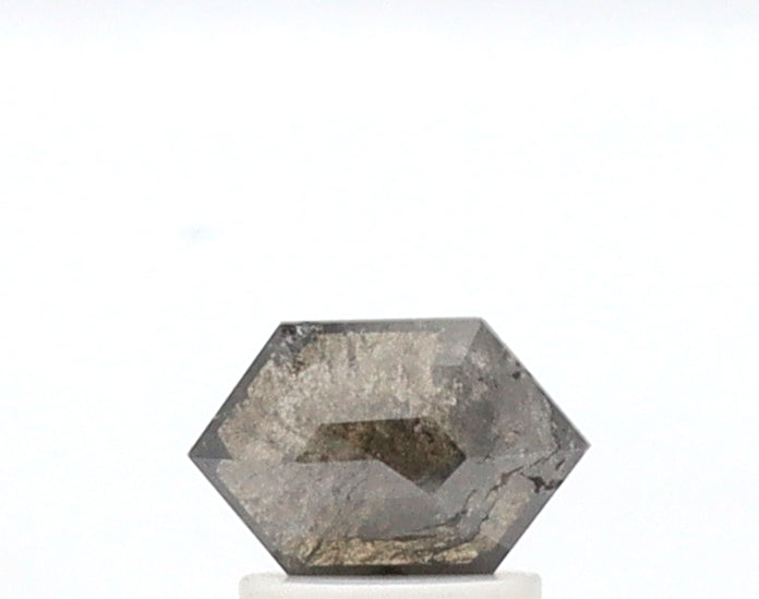 0.90 ct Hexagon Shape Salt and Pepper Diamond
