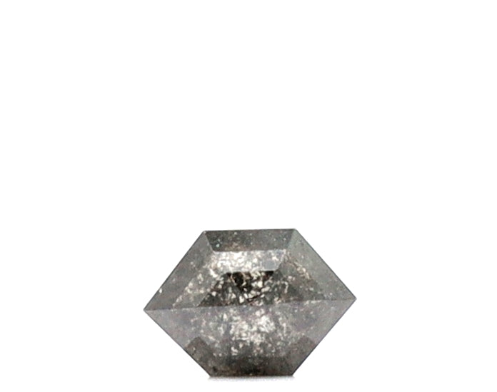 0.50 Ct Hexagon Cut Salt and Pepper Diamond