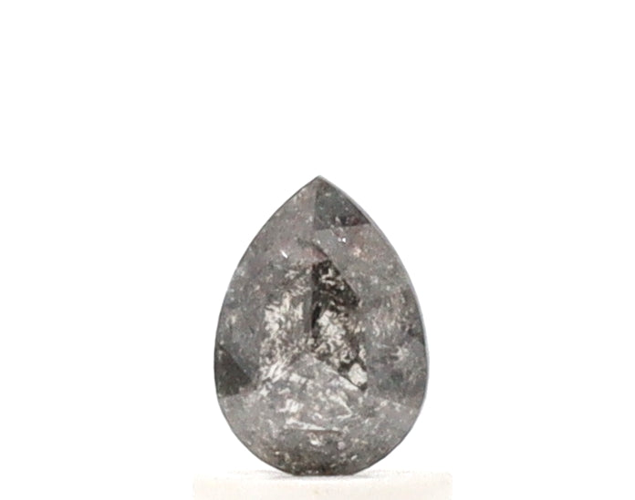 0.80 ct Pear Cut Salt and Pepper Diamond