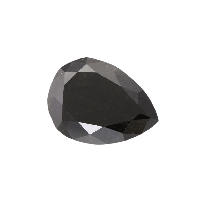 1.80 Carat Pear Shape Natural Black Diamonds