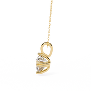 2 Ct Classic Round Cut Diamond Necklace Yellow Gold