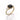 Top view of yellow gold ring with a cushion black diamond, two round white diamonds, and a pavé diamond-accented band.