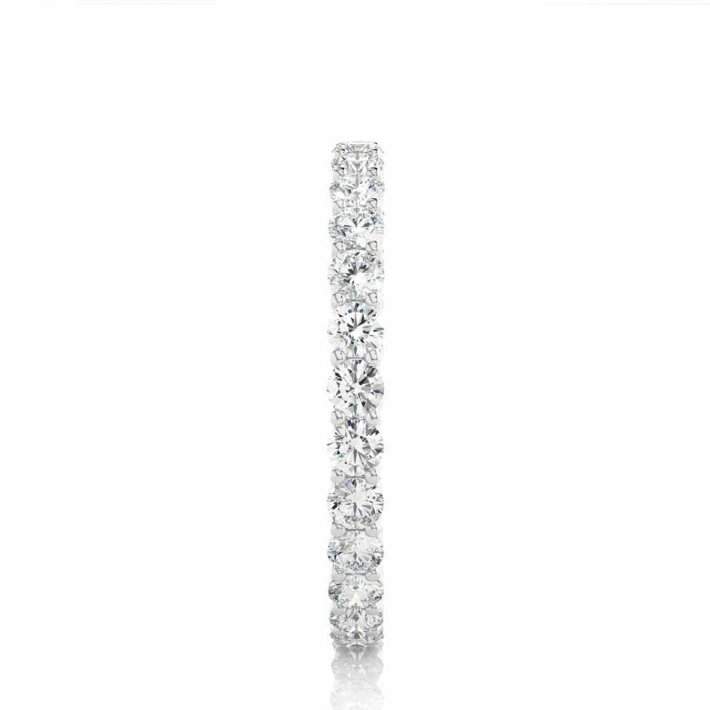 1.15 Ct Round Cut Prong Setting Lab Diamond Eternity Band Eternity Wedding Rings