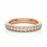 1.12 Ct Round Cut Channel Set Diamond Eternity Wedding Band