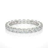 1.10 Ct Round Bar Set Lab Diamond Eternity Wedding Band
