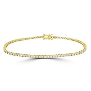 3.30 Carat Prong Setting Diamond Tennis Bracelet 18K Rose Gold Natural Diamond