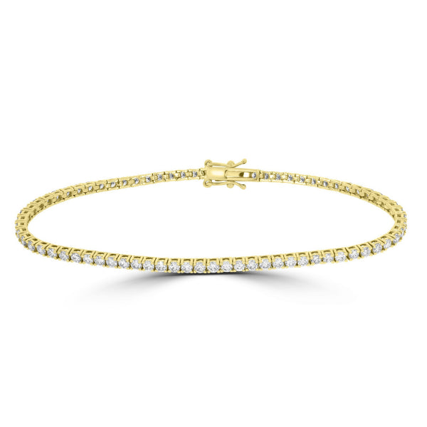 3.30 Carat Prong Setting Diamond Tennis Bracelet 18K Rose Gold Natural Diamond