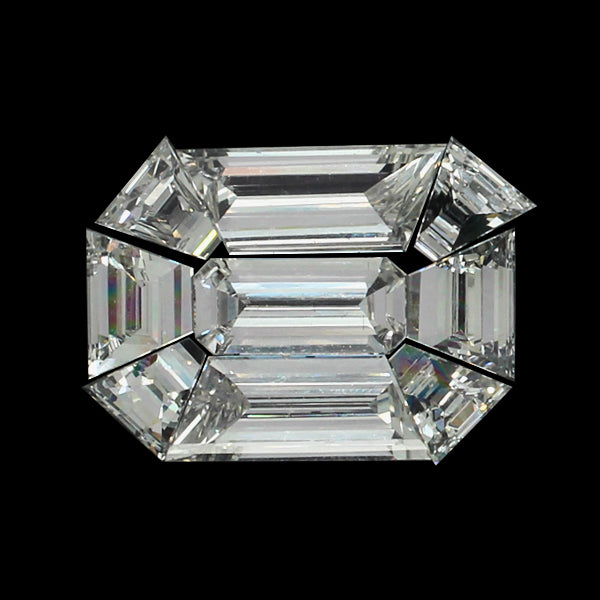 9 Pcs Emerald Shape Pie Cut Diamond