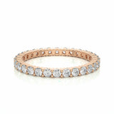 1.05 Ct Round Cut Prong Set Lab Diamond Eternity Wedding Band