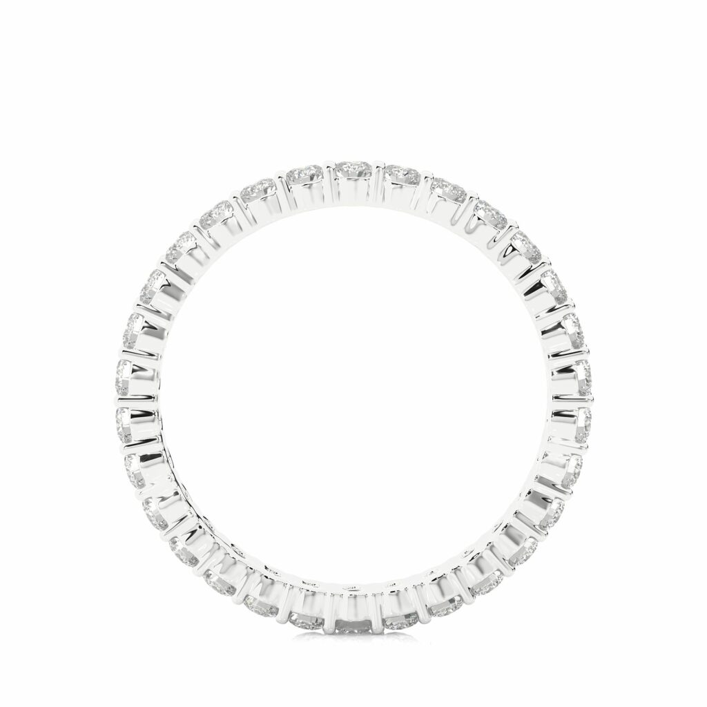 1.05 Ct Round Cut Prong Set Lab Diamond Eternity Wedding Band Eternity Wedding Rings