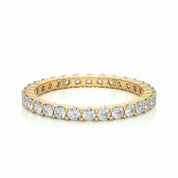 0.90 Ct Round Cut Prong Set Diamond Eternity Wedding Band In Yellow Gold Yellow