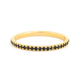 0.49 Ct Round Cut Black Diamond Eternity Band