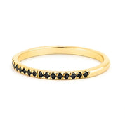 0.49 Ct Round Cut Black Diamond Eternity Band Black Diamond Wedding Rings