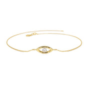 0.84 Carat Round Cut Solitaire Eye Catch Diamond Bracelet 950 Platinum Natural Diamond