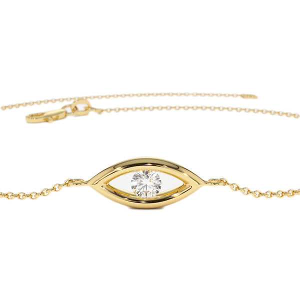 0.84 Carat Round Cut Solitaire Eye Catch Diamond Bracelet