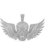 3.20 Ct Round Cut Flying Skull Lab Diamond Pendant