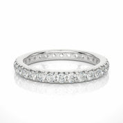 1.05 Carat Round Cut French Setting Diamond Eternity Band In Rose Gold 18K Rose Gold Natural Diamond