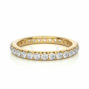 1.05 Carat Round Cut French Setting Diamond Eternity Band In White Gold Yellow Eternity Wedding Rings