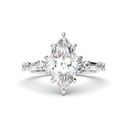 2.18ct Marquise Lab Diamond Ring with Accent Stones Lab Diamond