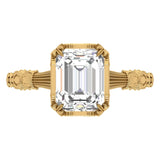 2.5 Ct Emerald Cut Diamond Solitaire Engagement Ring with 4-Prong  Setting