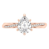 1.72 Ct Pear Cut Diamond Engagement Ring in Pavé Infinity Twist Setting