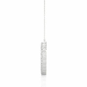 0.50 Ct Round Cut Prong Setting Diamond Heart Shaped Necklace In White Gold